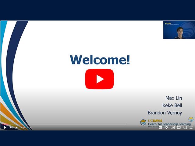 CLL Info Session Welcome Screen